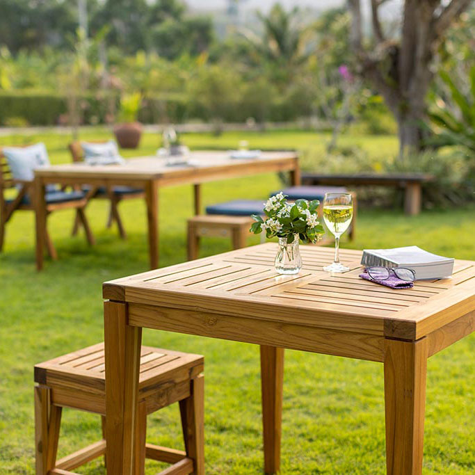 Solid Hardwood Outdoor Table